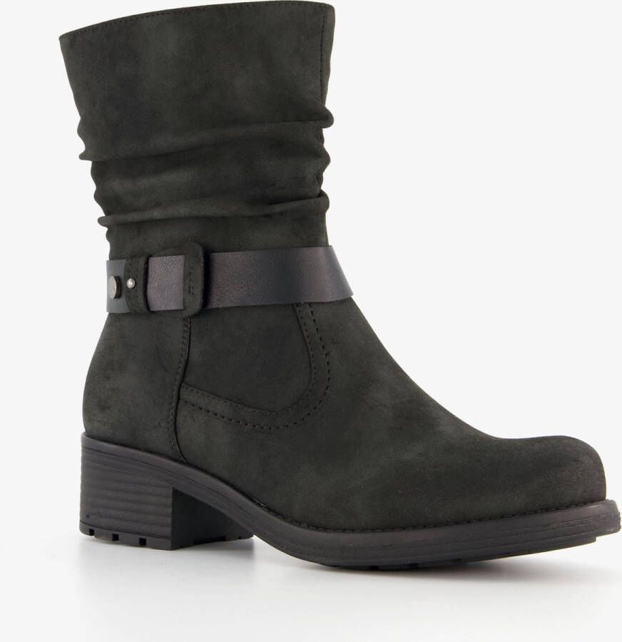 BLUE BOX dames boots met lage hak zwart