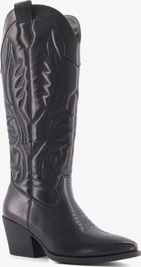 BLUE BOX dames cowboy western boots zwart