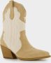 BLUE BOX dames cowboy western laarzen beige wit - Thumbnail 2