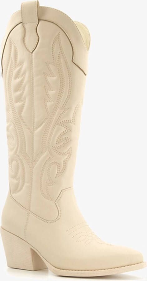 BLUE BOX dames crème cowboy western boots Beige