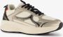 BLUE BOX DAMES SNEAKER GOLD COMBI Beige Uitneembare zool - Thumbnail 3