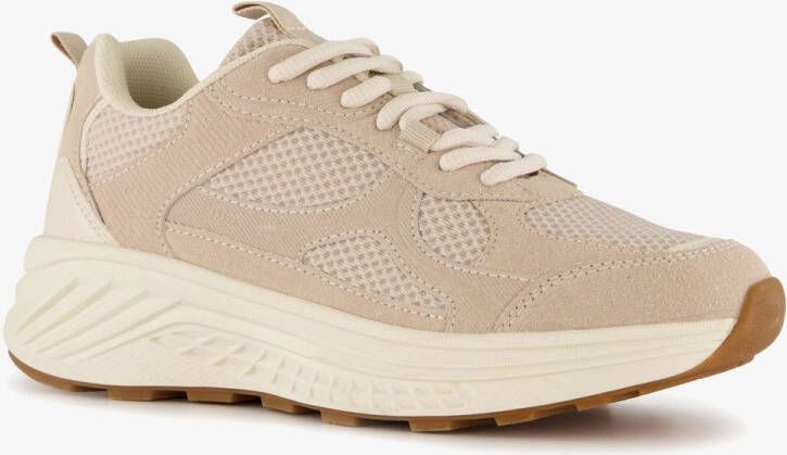 BLUE BOX dames dad sneakers beige Uitneembare zool