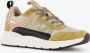 BLUE BOX dames dad sneakers groen beige Uitneembare zool - Thumbnail 1