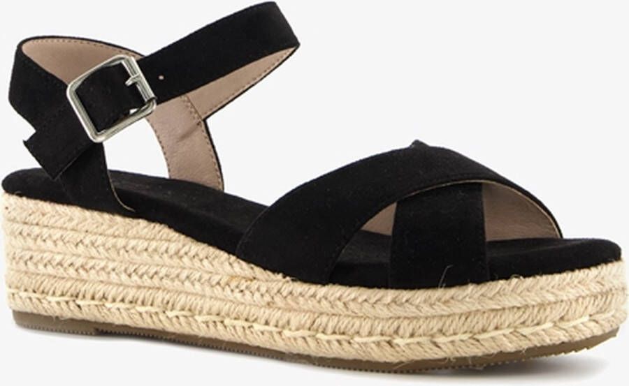 Blue Box dames espadrilles met sleehak zwart