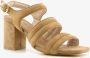 BLUE BOX dames sandalen met blokhak taupe Bruin - Thumbnail 1