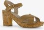 BLUE BOX dames sandalen met hak beige - Thumbnail 1