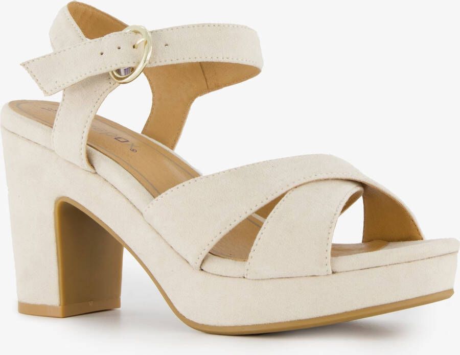 BLUE BOX dames sandalen met hak beige