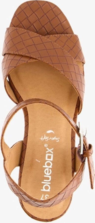 BLUE BOX dames sandalen met hak Cognac