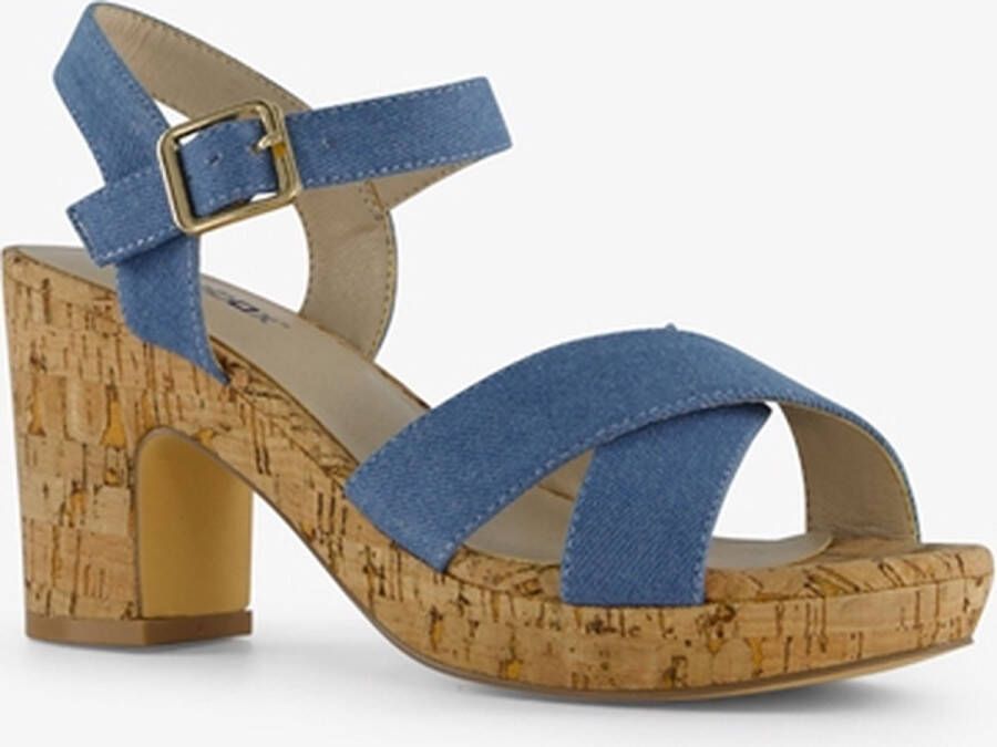 BLUE BOX dames sandalen met hak denim blauw