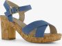 BLUE BOX dames sandalen met hak denim blauw - Thumbnail 1