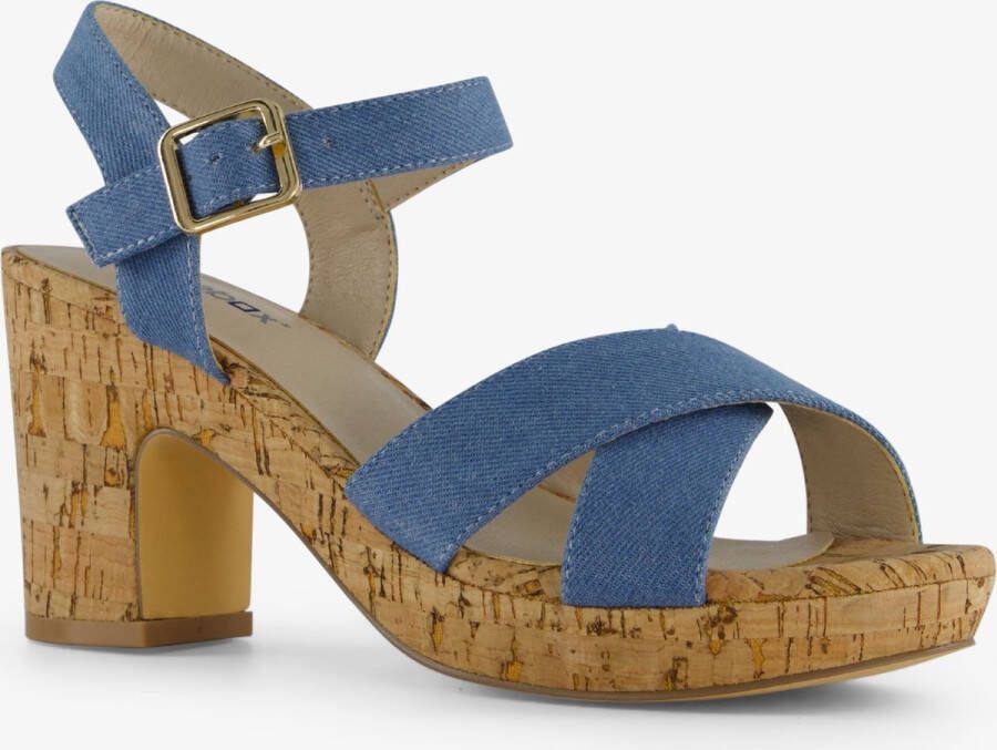 BLUE BOX dames sandalen met hak denim blauw