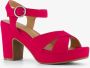 BLUE BOX dames sandalen met hak fuchsia roze - Thumbnail 1