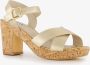 BLUE BOX dames sandalen met hak goud - Thumbnail 1