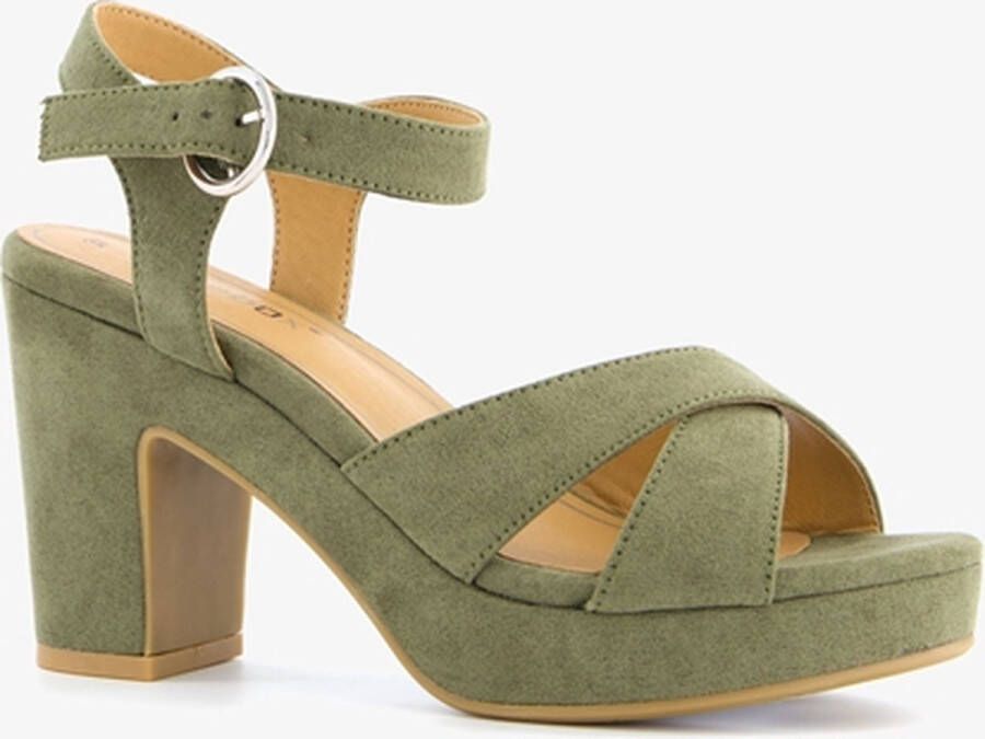 Blue Box dames sandalen met hak groen