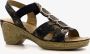 BLUE BOX dames sandalen met hak zwart goud - Thumbnail 3