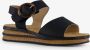 BLUE BOX dames sandalen zwart bruin - Thumbnail 3