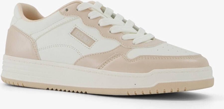 BLUE BOX dames sneakers beige wit Uitneembare zool