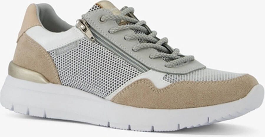 BLUE BOX dames sneakers beige zilver Uitneembare zool