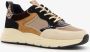 BLUE BOX dames sneakers beige bruin Uitneembare zool - Thumbnail 1