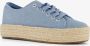 BLUE BOX dames sneakers met jute zool blauw - Thumbnail 1