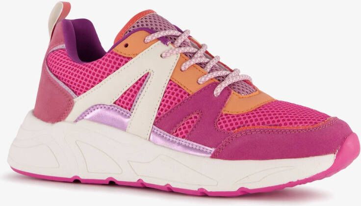 BLUE BOX dames sneakers roze oranje Uitneembare zool