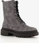 Blue Box dames veterboots grijs - Thumbnail 1