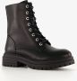 BLUE BOX dames veterboots zwart - Thumbnail 1