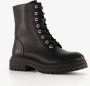 BLUE BOX dames veterboots zwart - Thumbnail 1