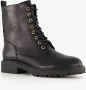 BLUE BOX dames veterboots zwart - Thumbnail 1