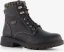 BLUE BOX dames veterboots zwart met gebreid detail - Thumbnail 1