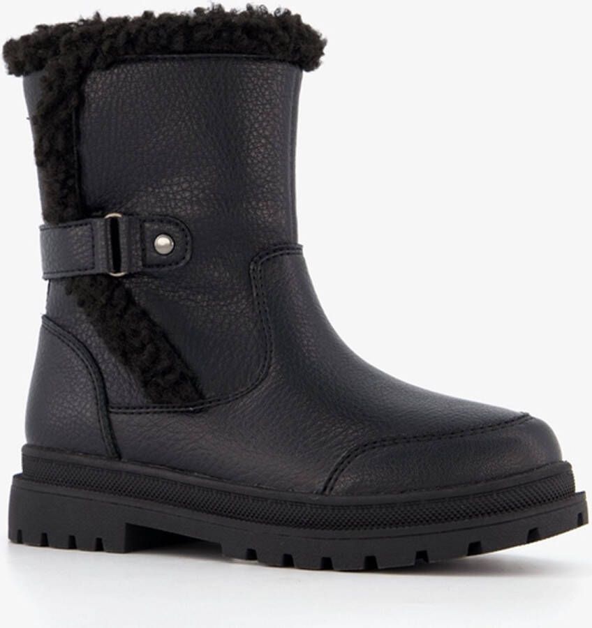 BLUE BOX gevoerde meisjes biker boots zwart Uitneembare zool