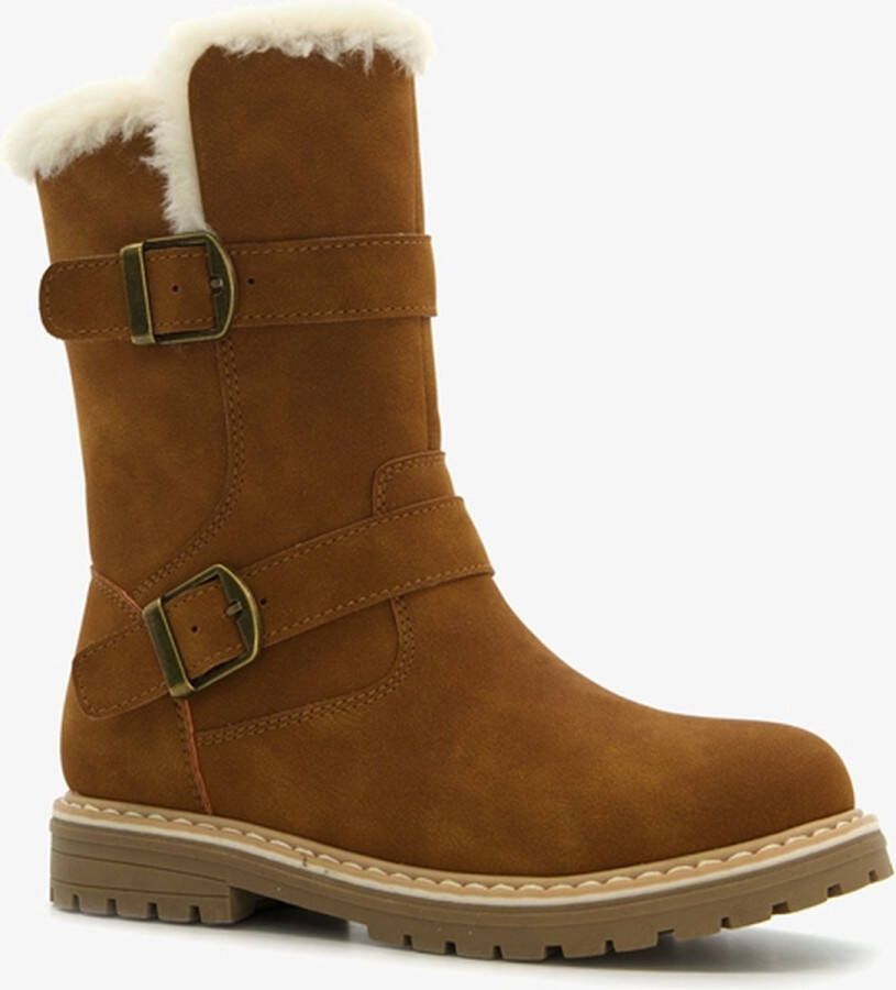 Blue Box gevoerde meisjes boots bruin cognac