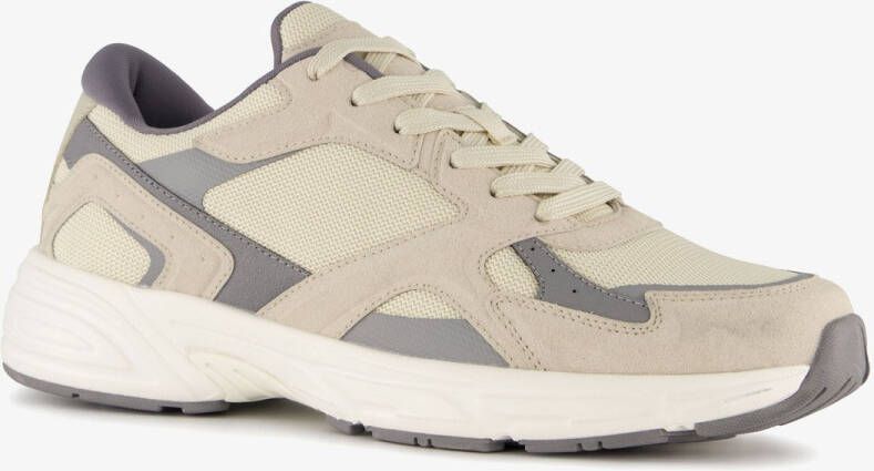 BLUE BOX heren dad sneakers beige grijs Uitneembare zool