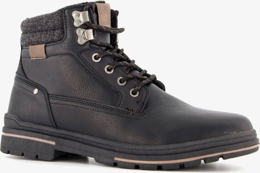 BLUE BOX heren veterboots zwart Uitneembare zool