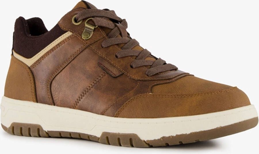 BLUE BOX hoge heren sneakers cognac Uitneembare zool