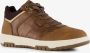 BLUE BOX hoge heren sneakers cognac Uitneembare zool - Thumbnail 1