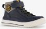 BLUE BOX hoge jongens sneakers blauw met smiley Uitneembare zool - Thumbnail 1