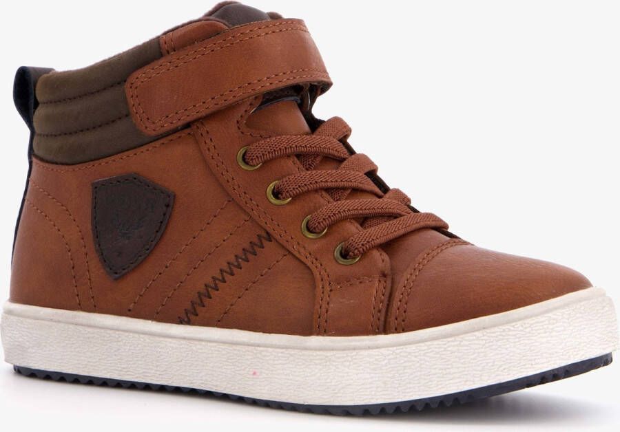 BLUE BOX hoge jongens sneakers bruin Uitneembare zool