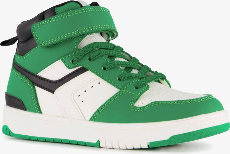 BLUE BOX hoge jongens sneakers groen wit