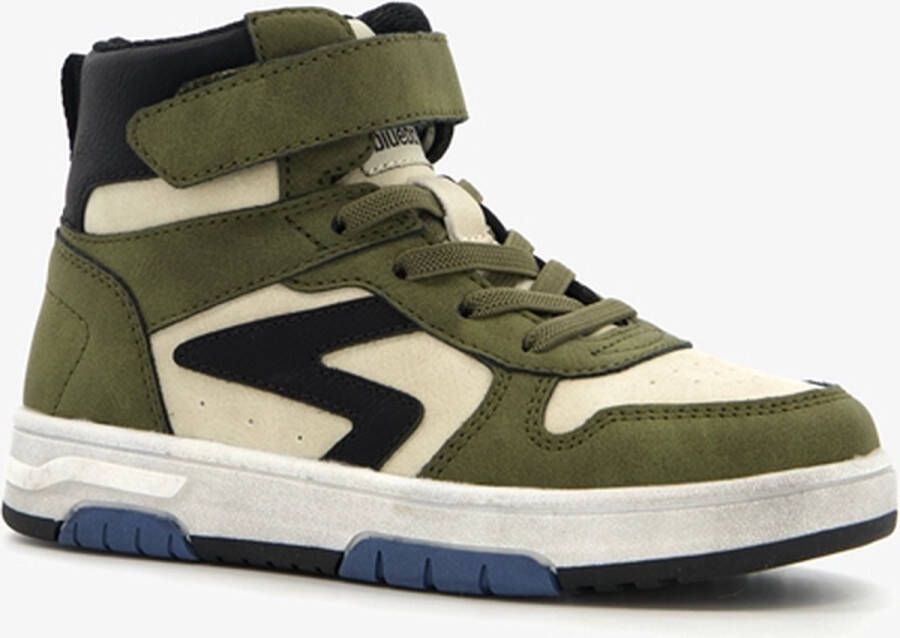 BLUE BOX hoge jongens sneakers groen beige Uitneembare zool