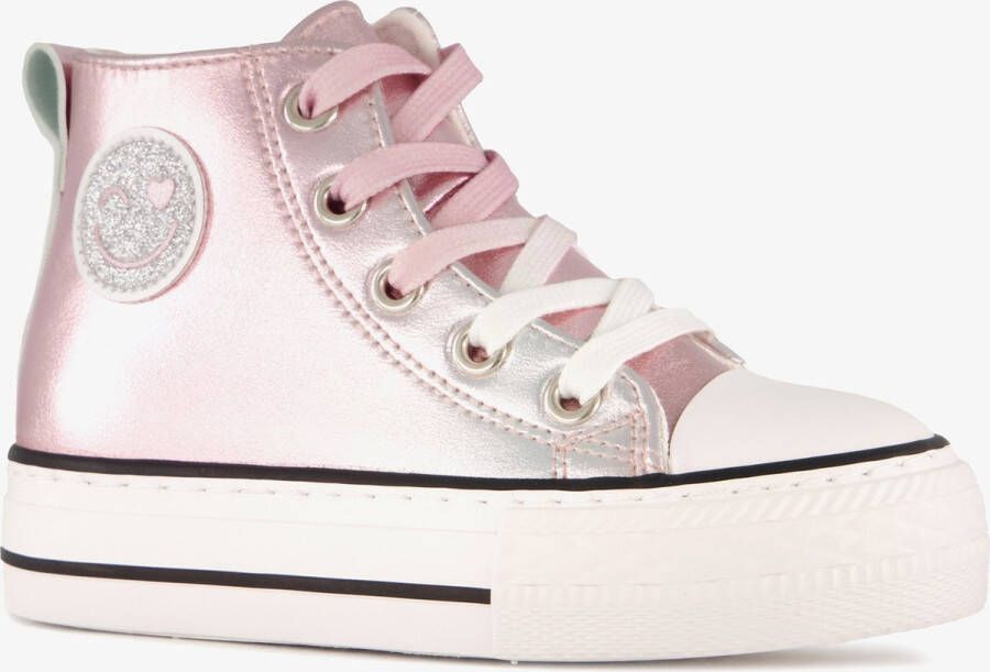 BLUE BOX hoge meisjes sneakers metallic roze