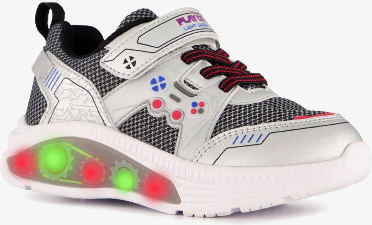 BLUE BOX jongens sneakers grijs met lichtjes Uitneembare zool