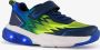 BLUE BOX jongens sneakers met lichtjes neon Blauw Uitneembare zool - Thumbnail 1