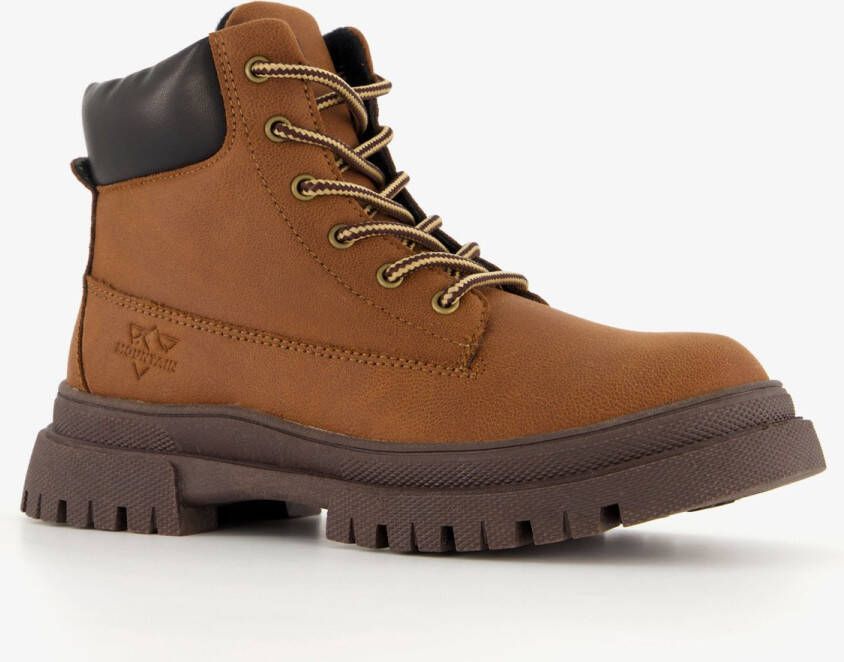 BLUE BOX jongens veterboots cognac bruin