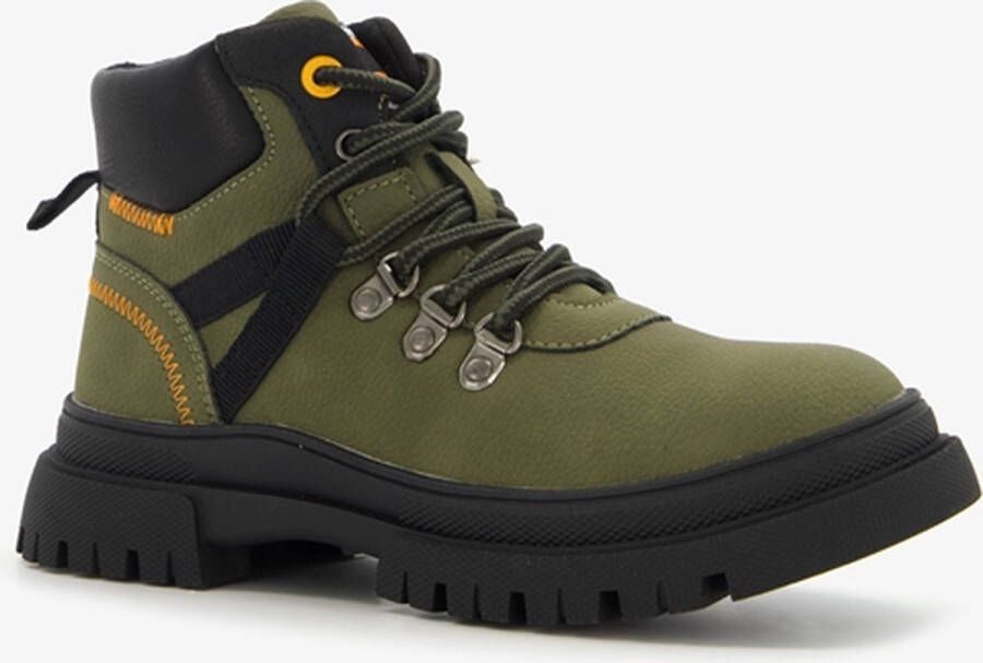 BLUE BOX jongens veterboots groen Uitneembare zool