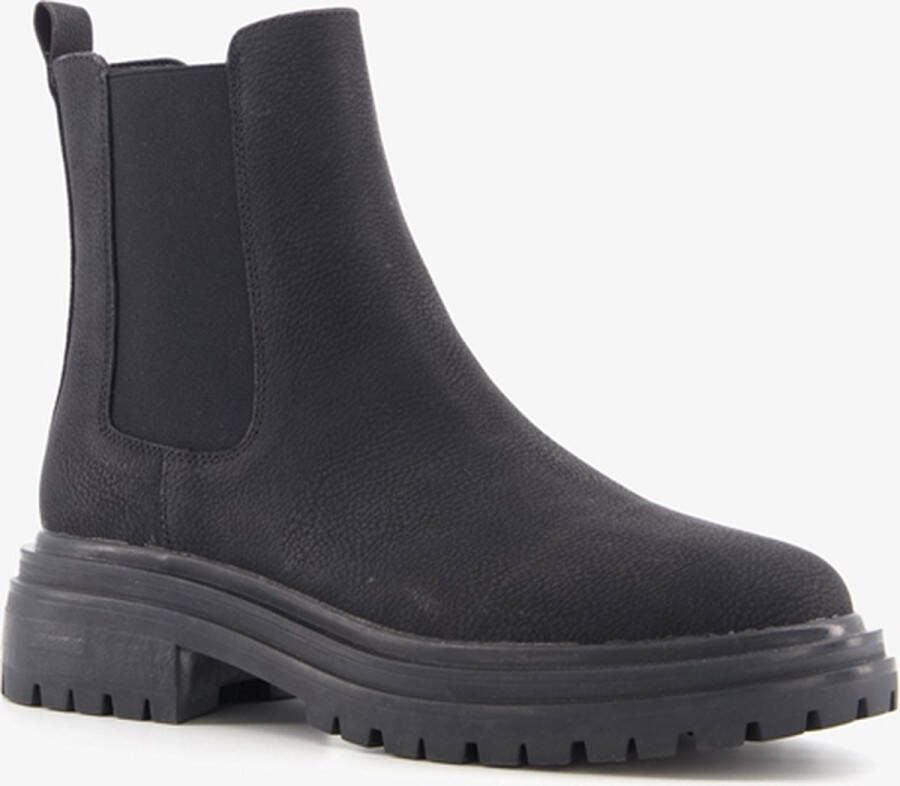 Blue Box lage dames chelsea boots zwart