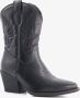 BLUE BOX lage dames cowboy western boots zwart - Thumbnail 1