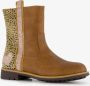 BLUE BOX meisjes boots met panterprint en glitters Cognac Uitneembare zool - Thumbnail 1