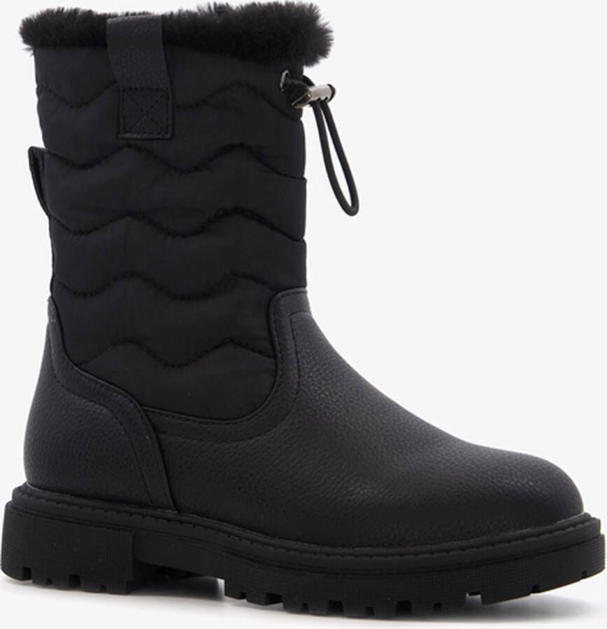 BLUE BOX meisjes boots met zachte voering zwart Uitneembare zool