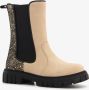 BLUE BOX meisjes Chelsea boots beige zwart Uitneembare zool - Thumbnail 1